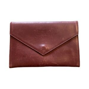 Elegant Burgundy Leather Clutch
